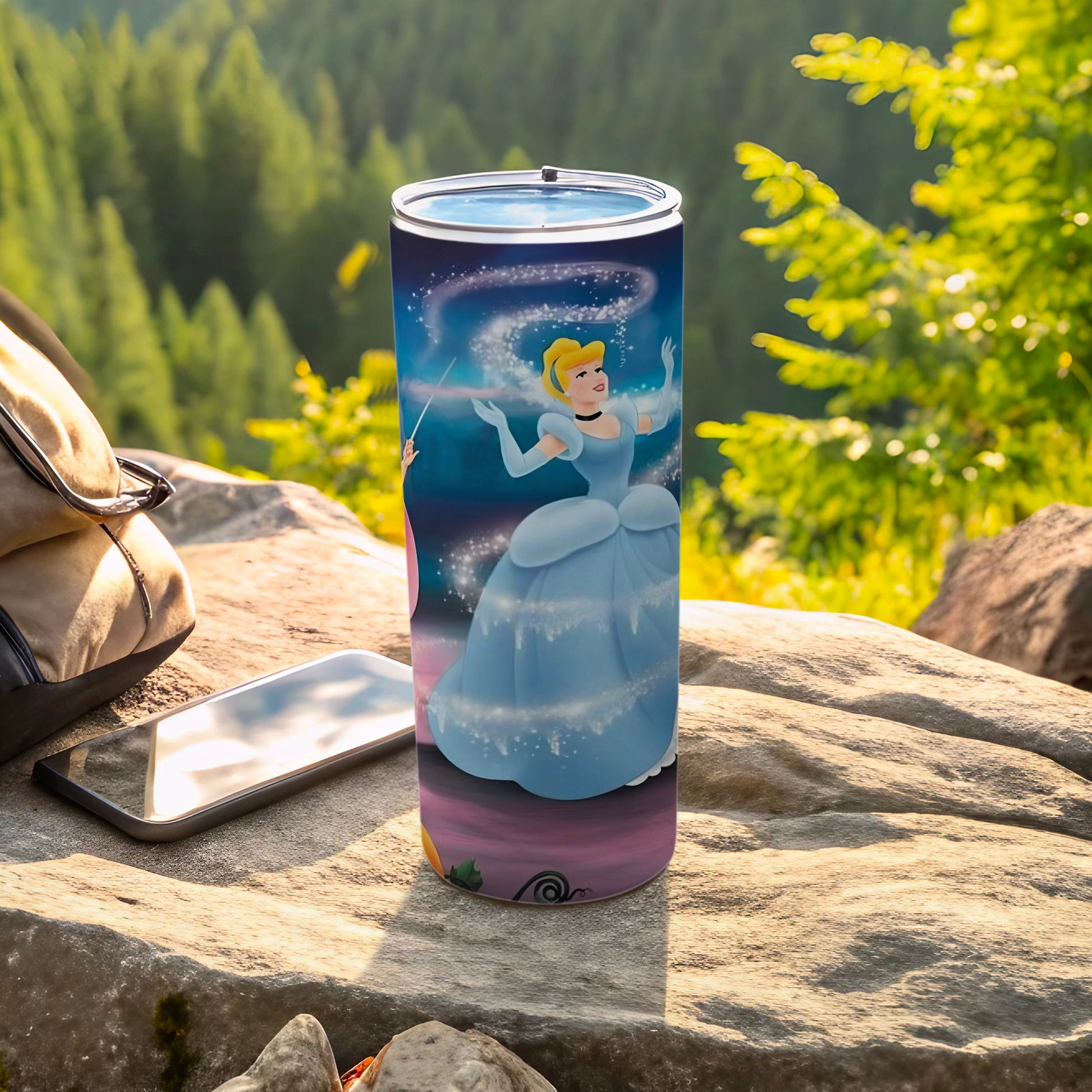 Cinderella Themed Stainless Steel Tumbler Cup
