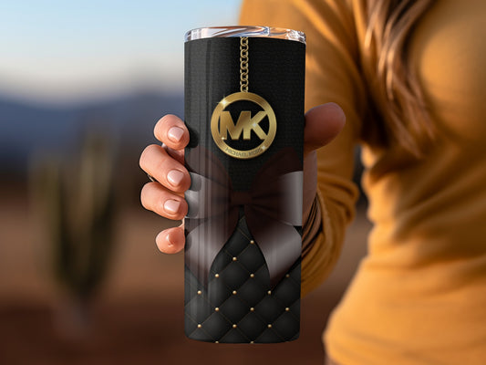 Stylish Black and Gold MK Insulated Tumbler Cup