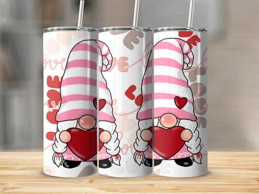 Adorable Gnome Valentine's Day Tumbler Product