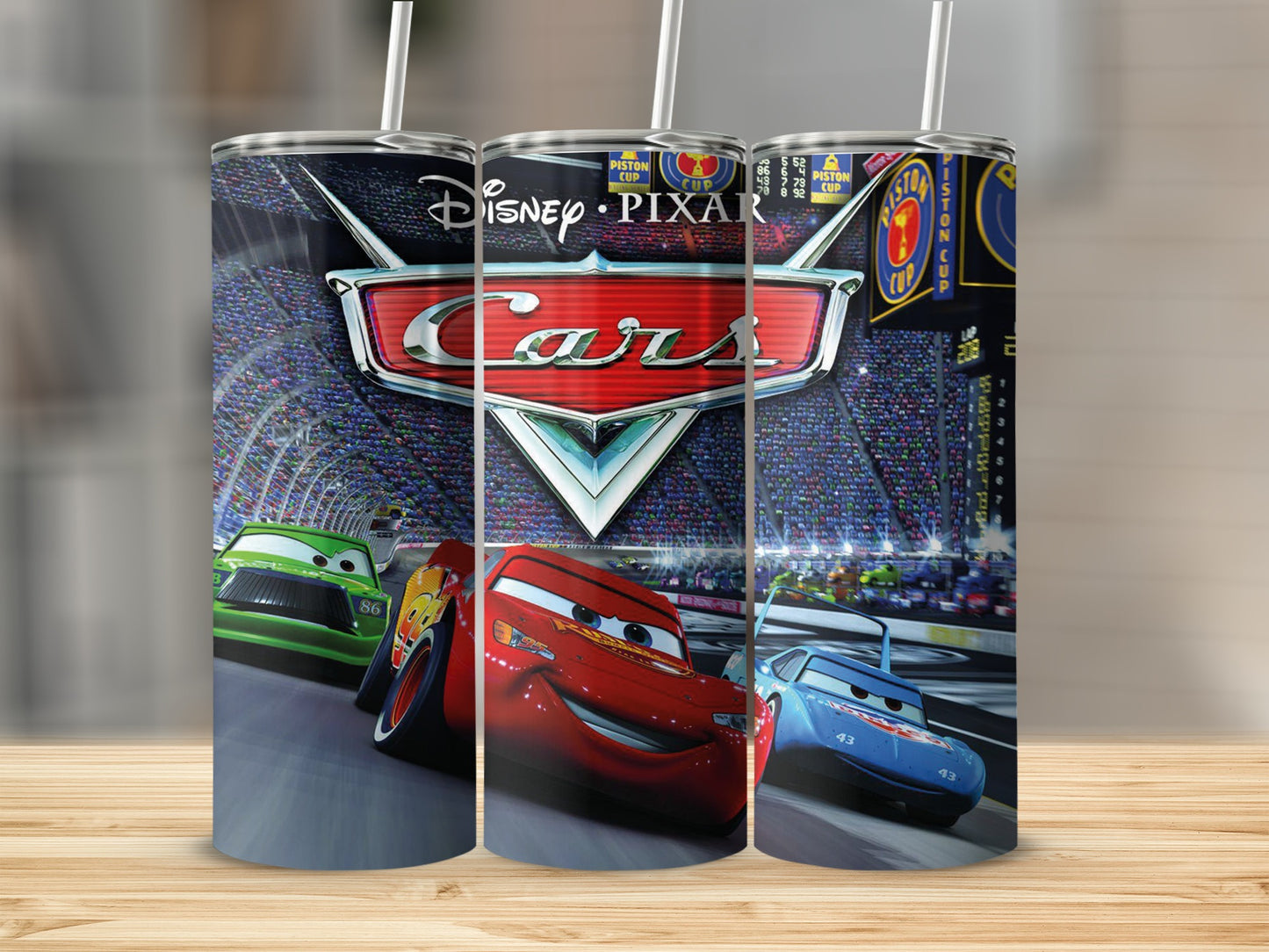 Disney Pixar Cars Race Track Tumbler with Straw