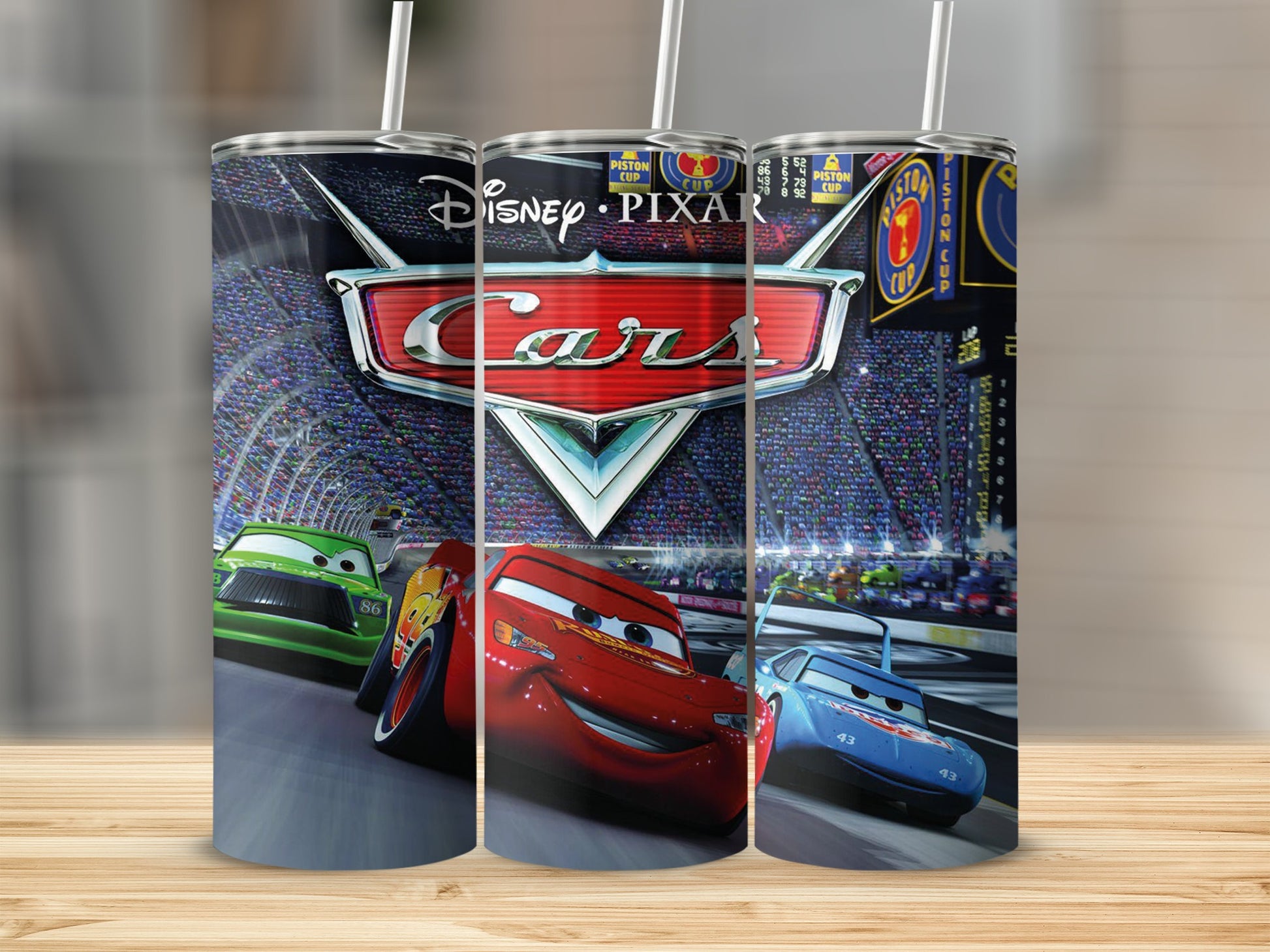 Disney Pixar Cars Race Track Tumbler with Straw