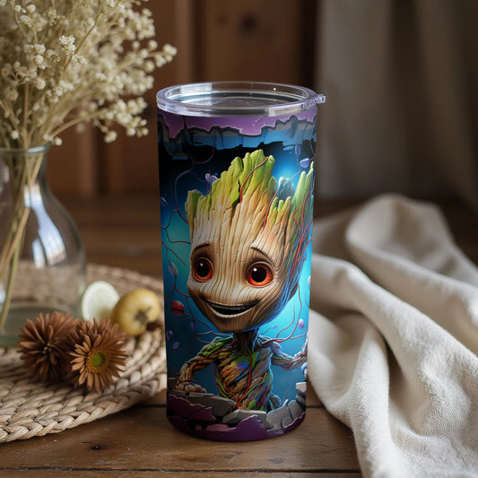 Adorable Happy Character Themed Artistic Tumbler