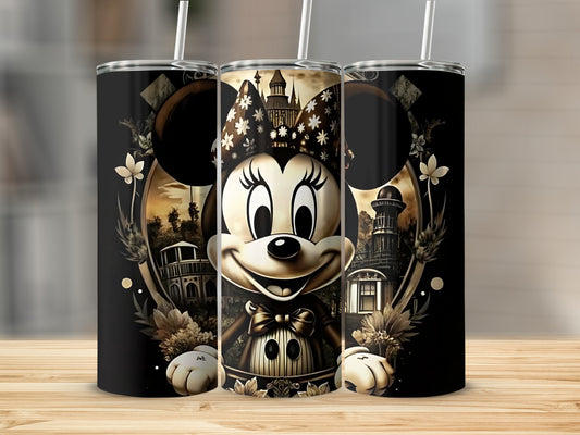 Vintage Mouse Character Art Design Tumbler Cup