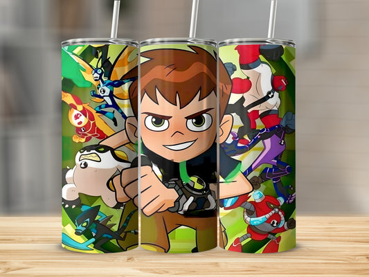 Ben 10 cartoon-themed drink tumbler set for fans