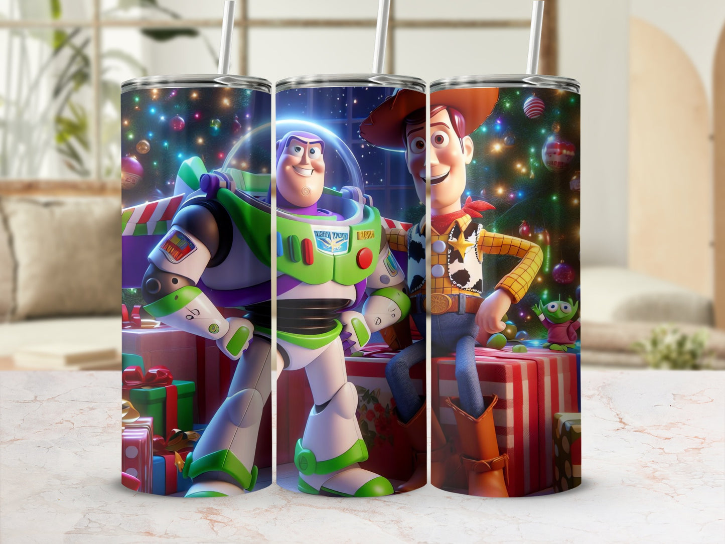 Buzz and Woody Christmas Tumbler Toy Story Inspired Gift