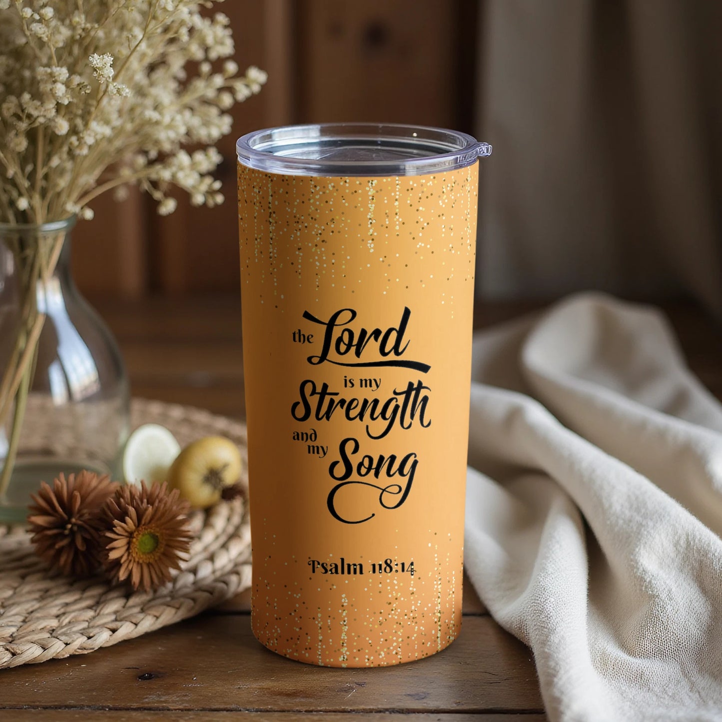 The Lord is My Strength and My Song Beverage Tumbler