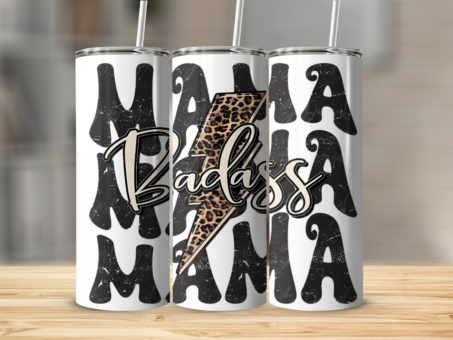 Badass Mama Leopard Lightning Tumbler product