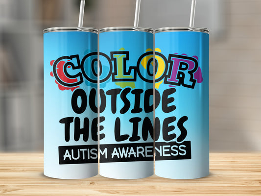 Color Outside the Lines Autism Awareness product