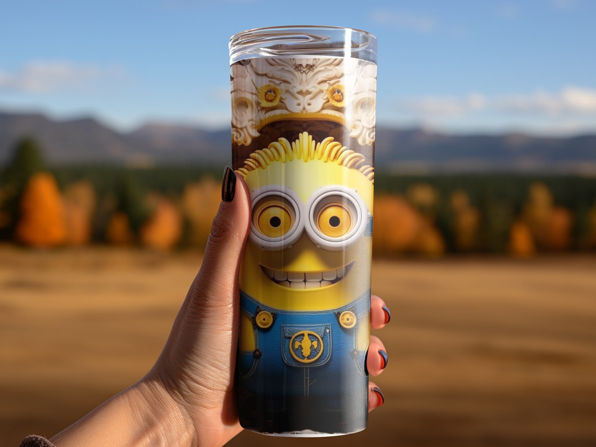 Cute Minion Smiling Tall Tumbler for Fun Drinks