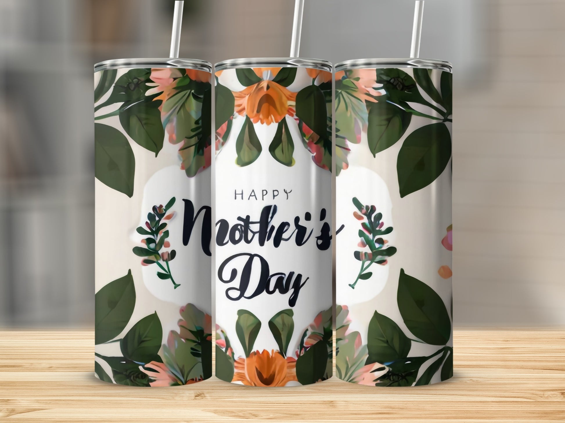 Happy Mother's Day Floral Design Insulated Tumbler