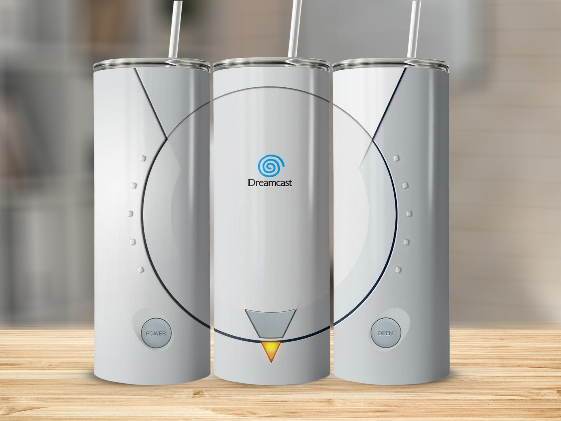 Dreamcast POWER OPEN white tumbler product type