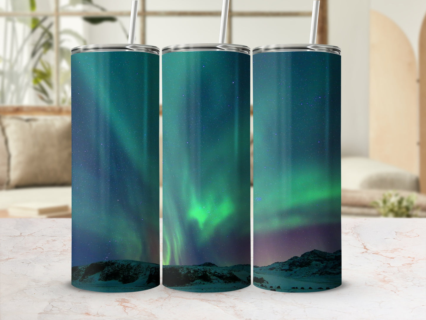 Stunning Northern Lights Tumbler for Coffee Lovers