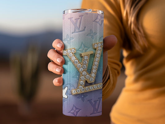 Luxury Designer Logo Tumbler with Crystal Accents Product