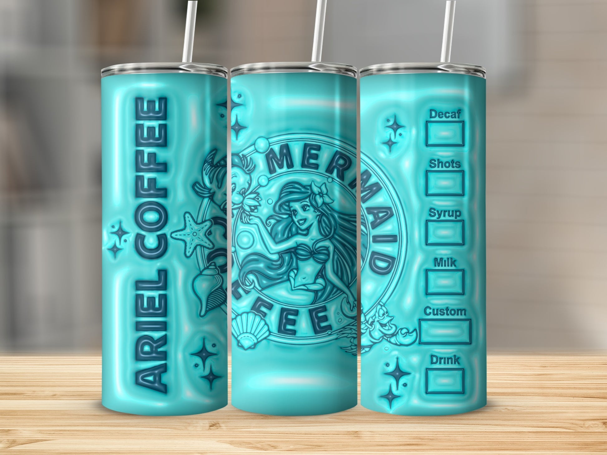 Ariel Coffee Mermaid Custom Drink Order Product