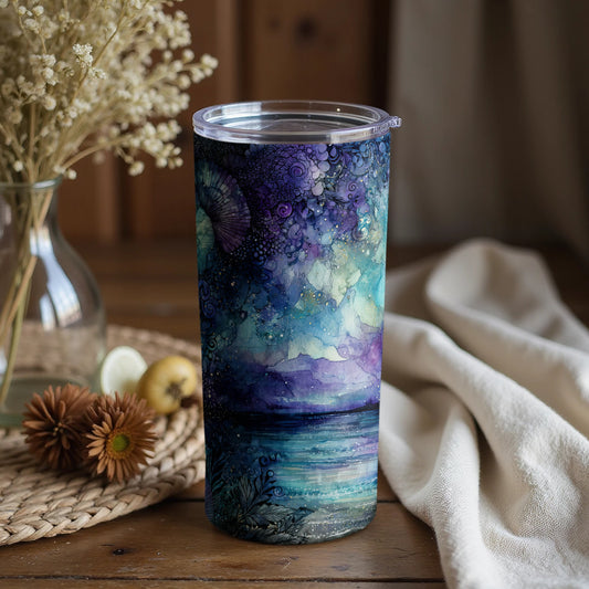 Whimsical Galaxy Tumbler for Artistic Beverage Lovers