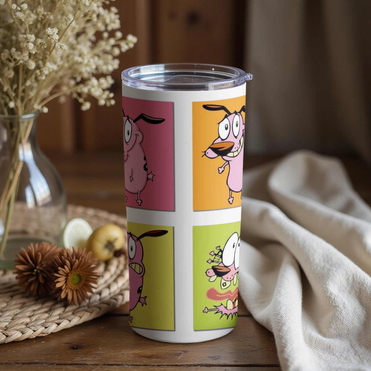 Cartoon Character Tumbler with Colorful Panels Tumbler