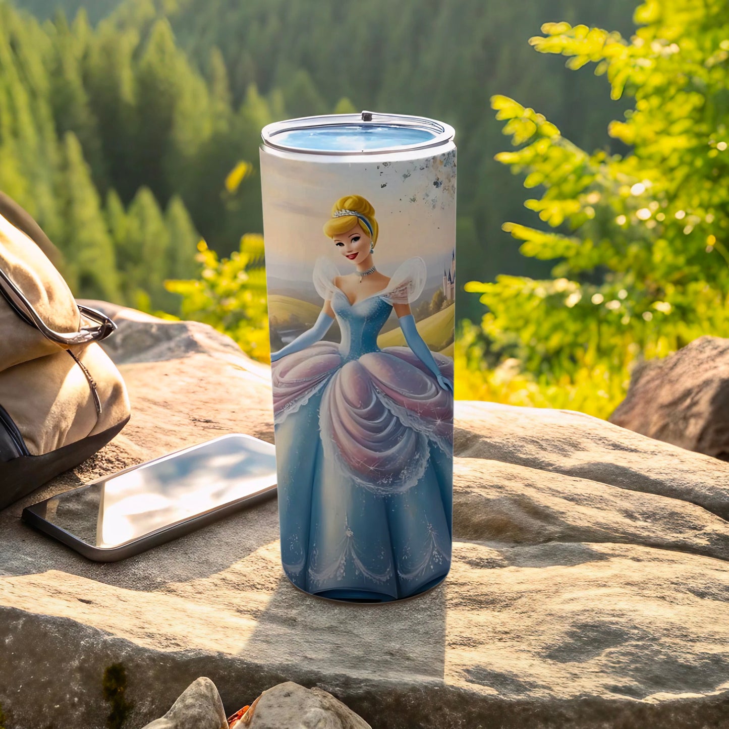 Elegant Princess Themed Tumbler for Outdoor Adventures