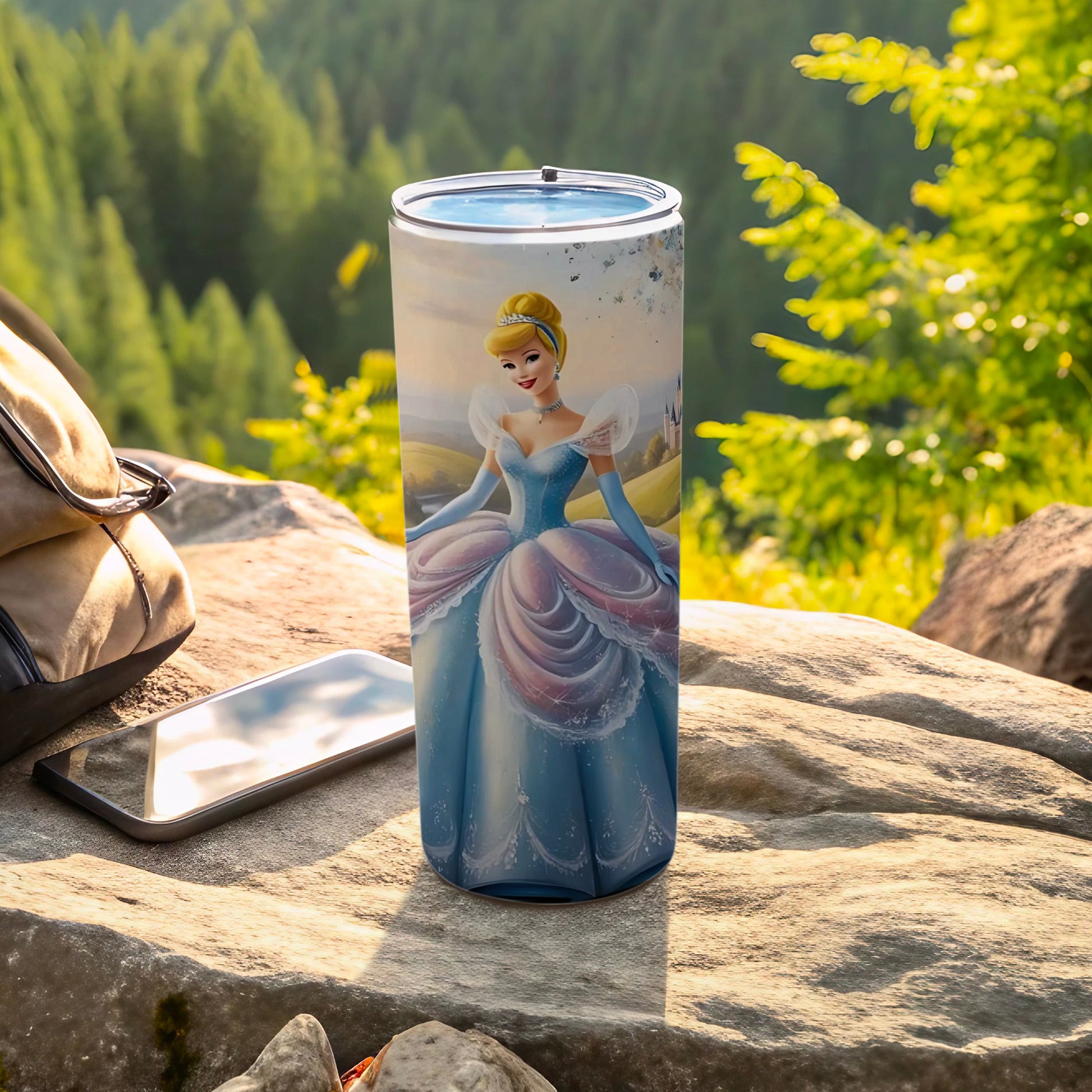 Elegant Princess Themed Tumbler for Outdoor Adventures