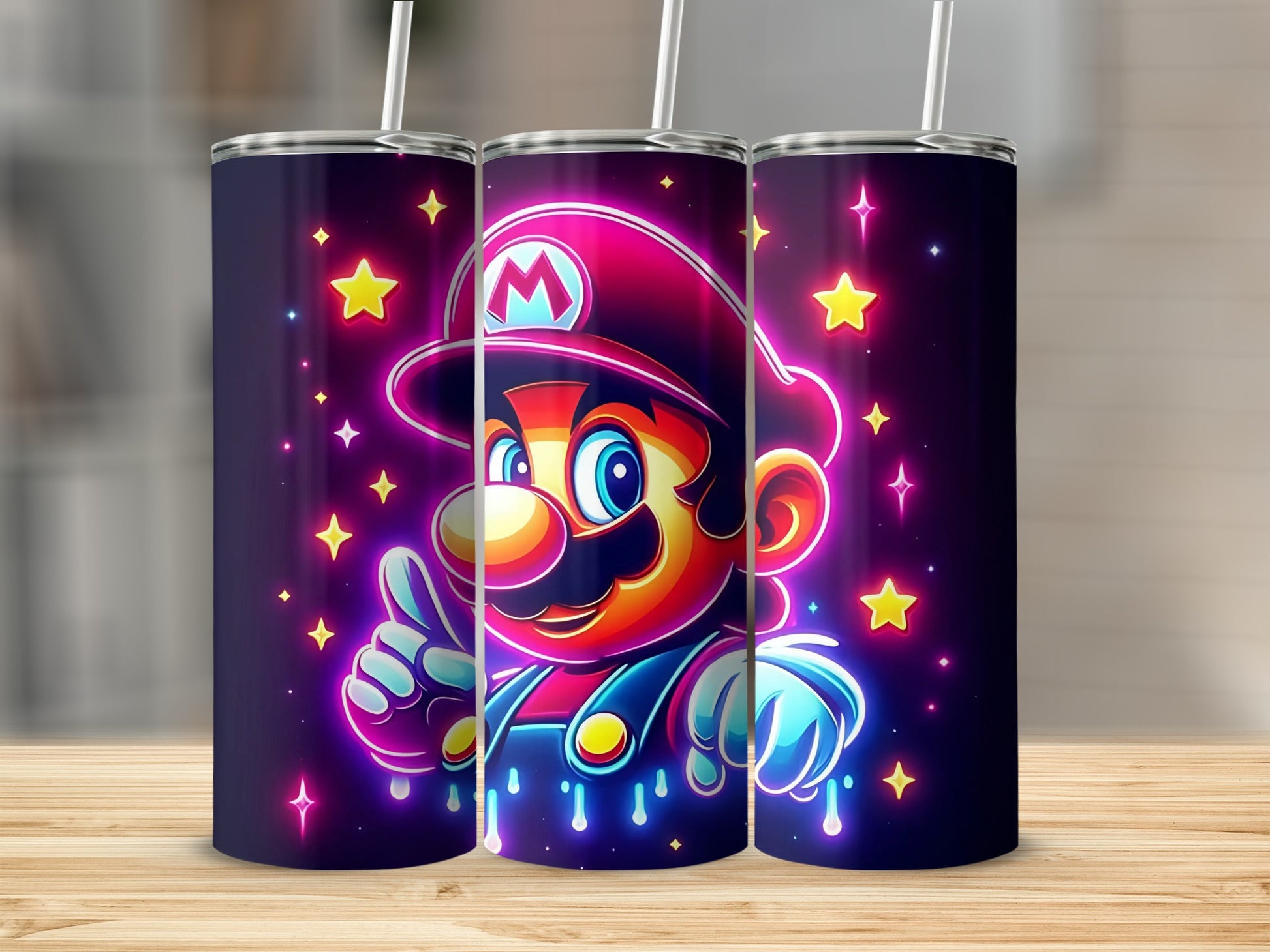 Neon Cartoon Character Design Insulated Tumbler