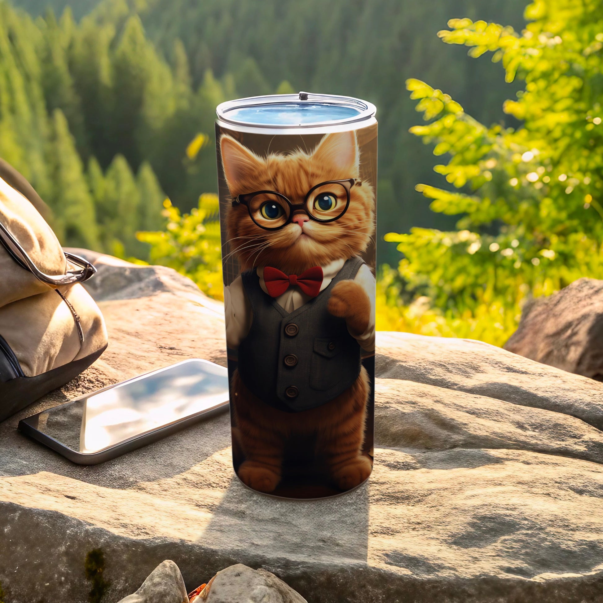 Dapper Cat Glasses Bow Tie Vest Cute Cat Tumbler
cat, feline, kitten, glasses, spectacles, bowtie, vest, suit, dapper, cute, adorable, animal, pet, novelty, fun, tumbler, drinkware, travelmug, gift, present