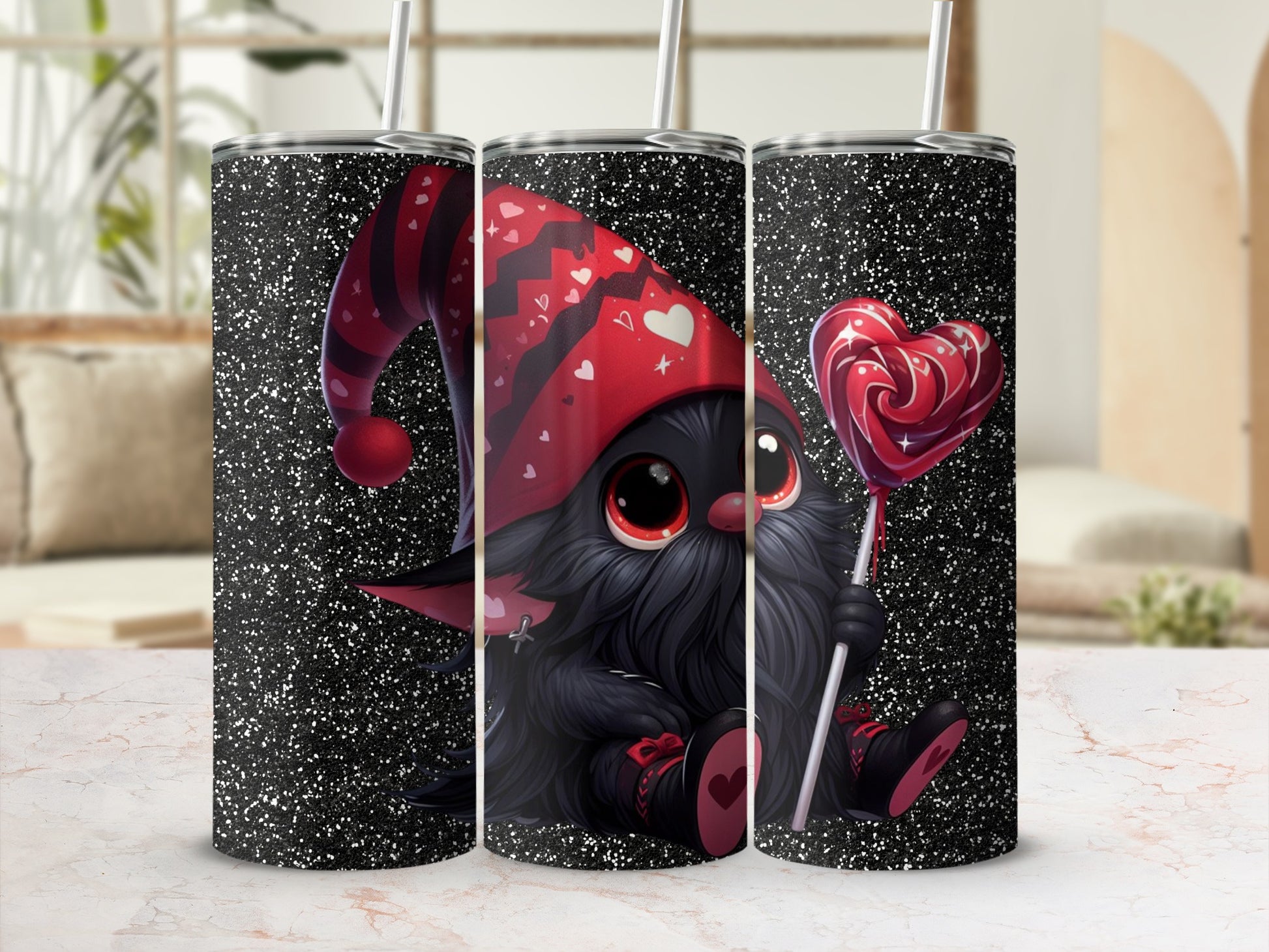 Adorable Gnome Valentine Themed Tumbler Product