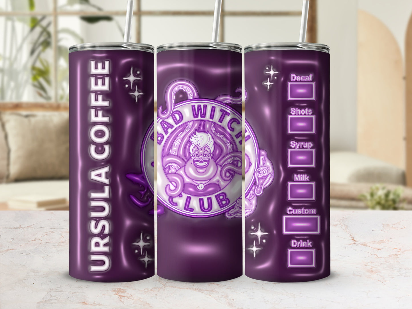 Ursula Coffee Bad Witch Club Customizable Tumbler