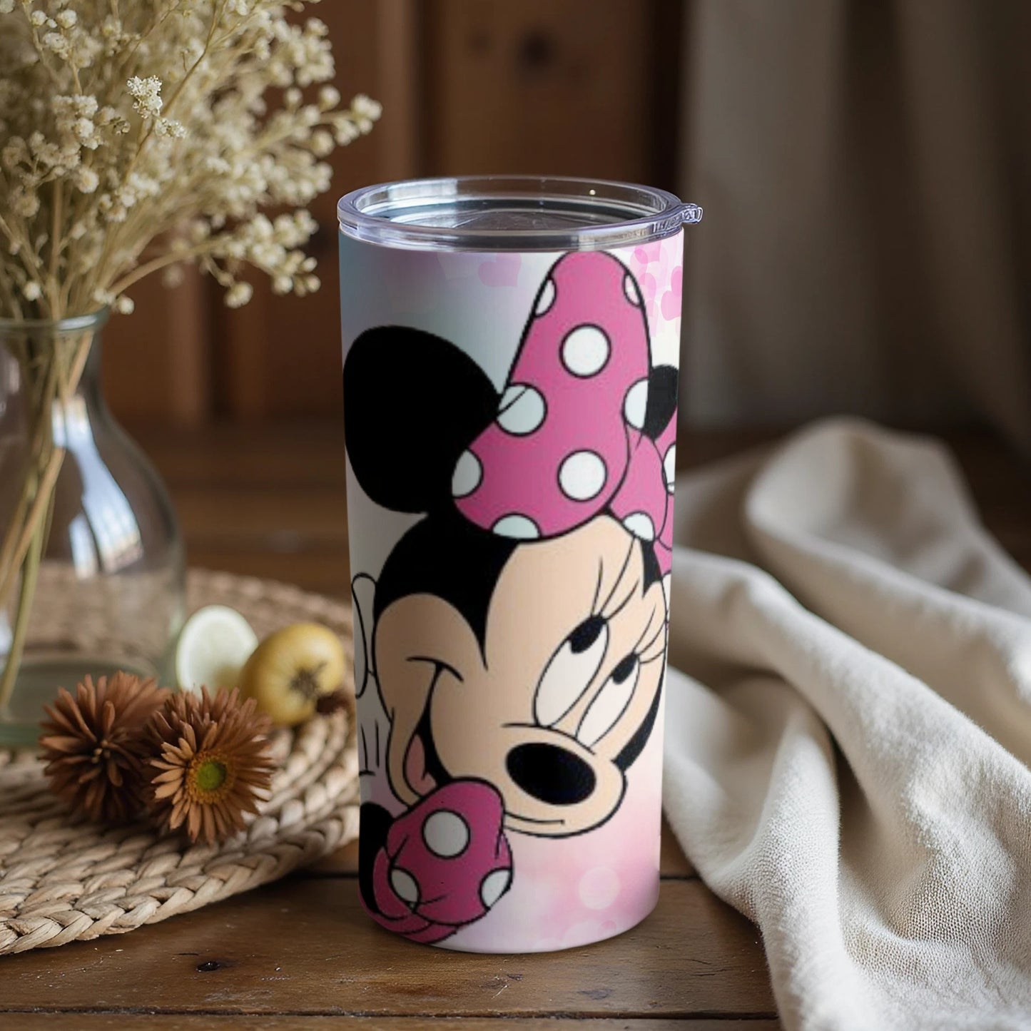 Cute Minnie Mouse Polka Dot Tumbler for Kids
