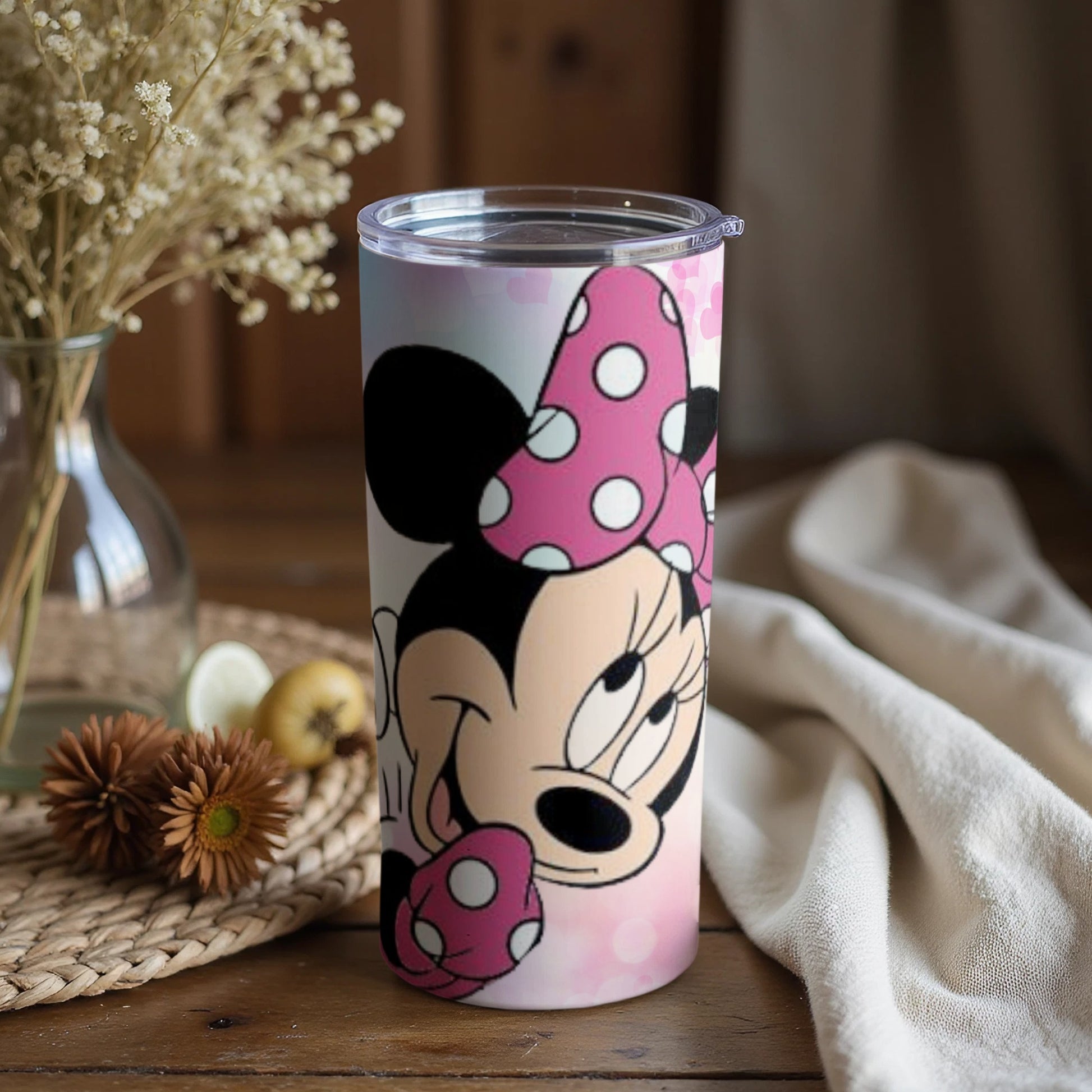 Cute Minnie Mouse Polka Dot Tumbler for Kids