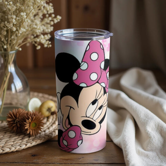 Cute Minnie Mouse Polka Dot Tumbler for Kids