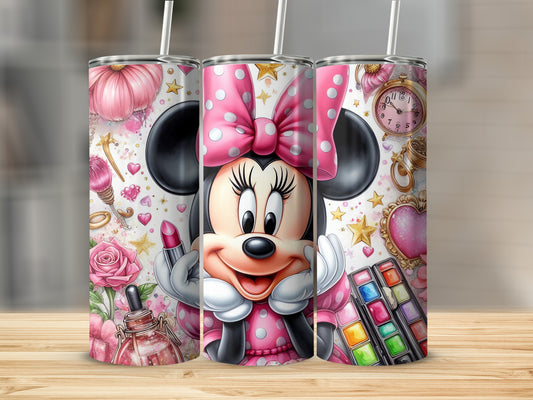 Minnie Mouse Artwork on Cosmetic Accessories Tumbler