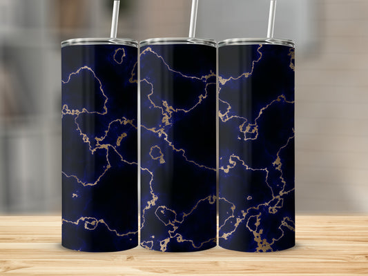 Deep Blue Gold Marble Design Elegant Tumbler product type