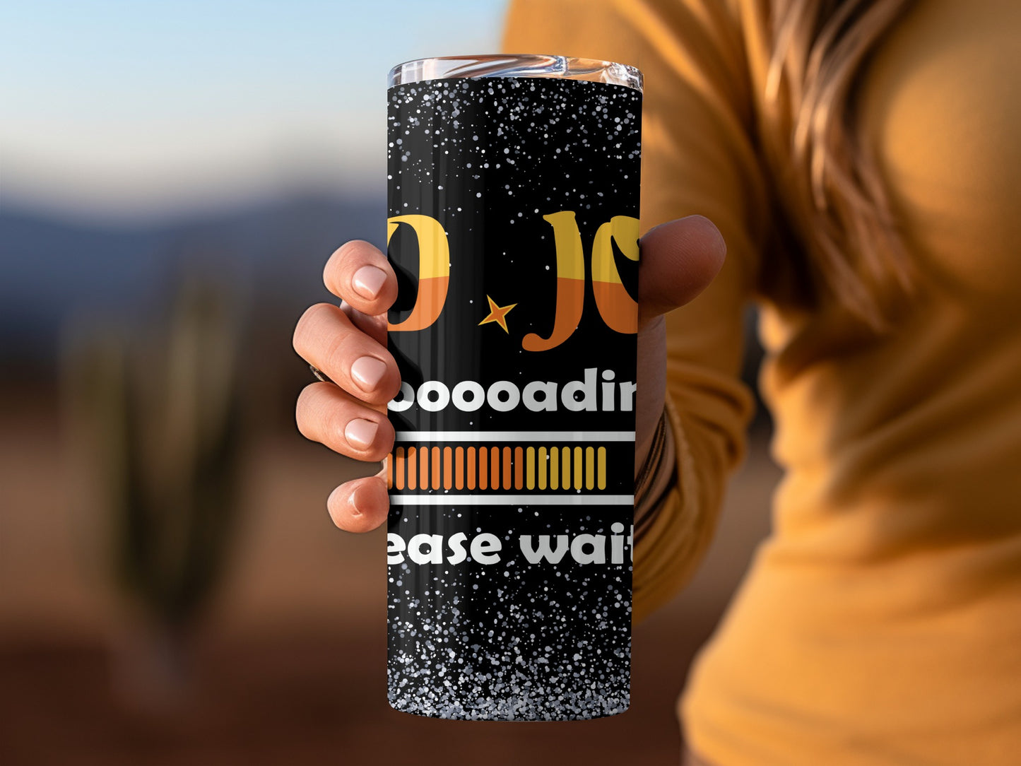 Please Wait Loading Jojo Themed Travel Mug