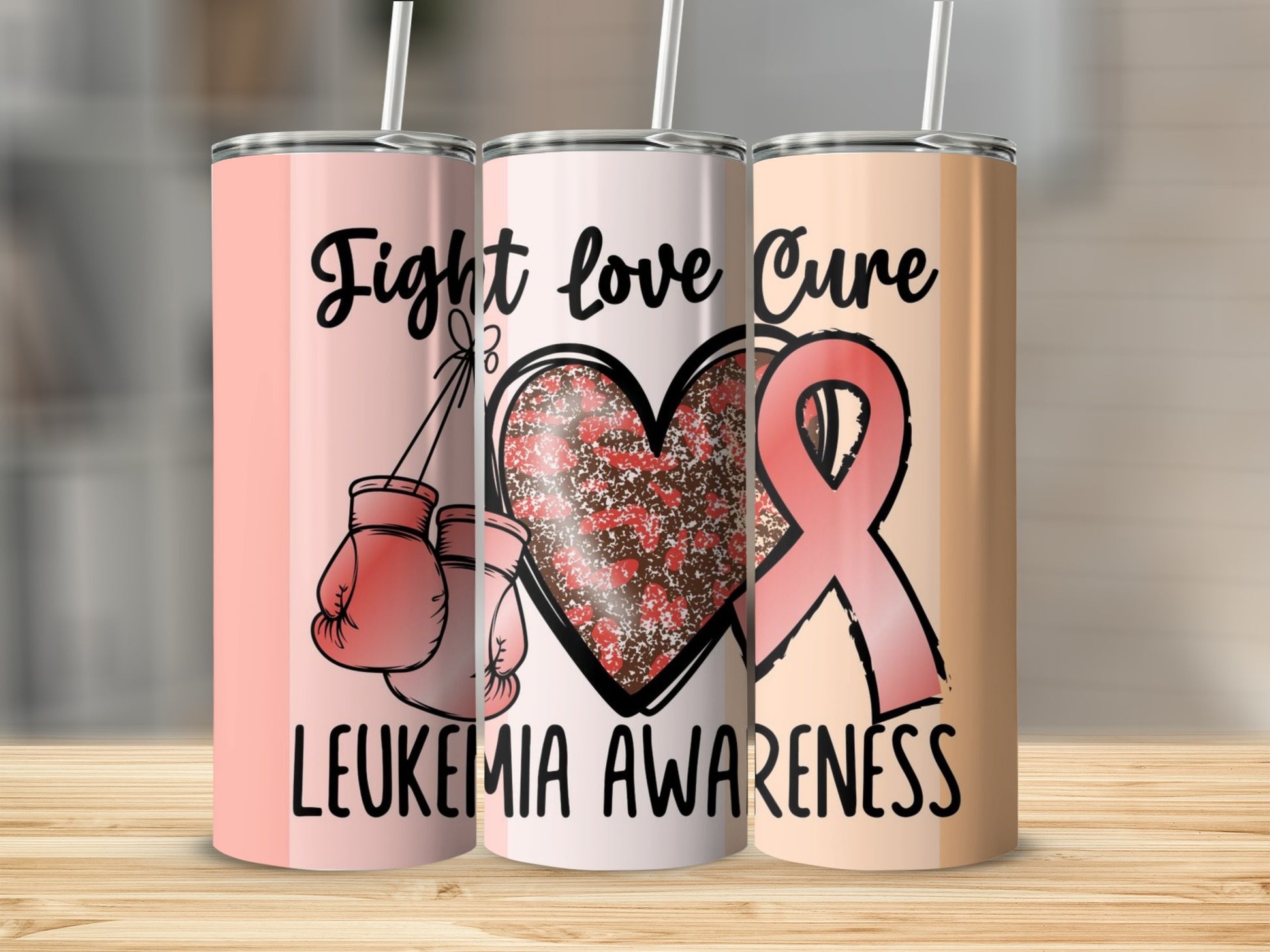 Leukemia Awareness Fight Love Cure Tumblers