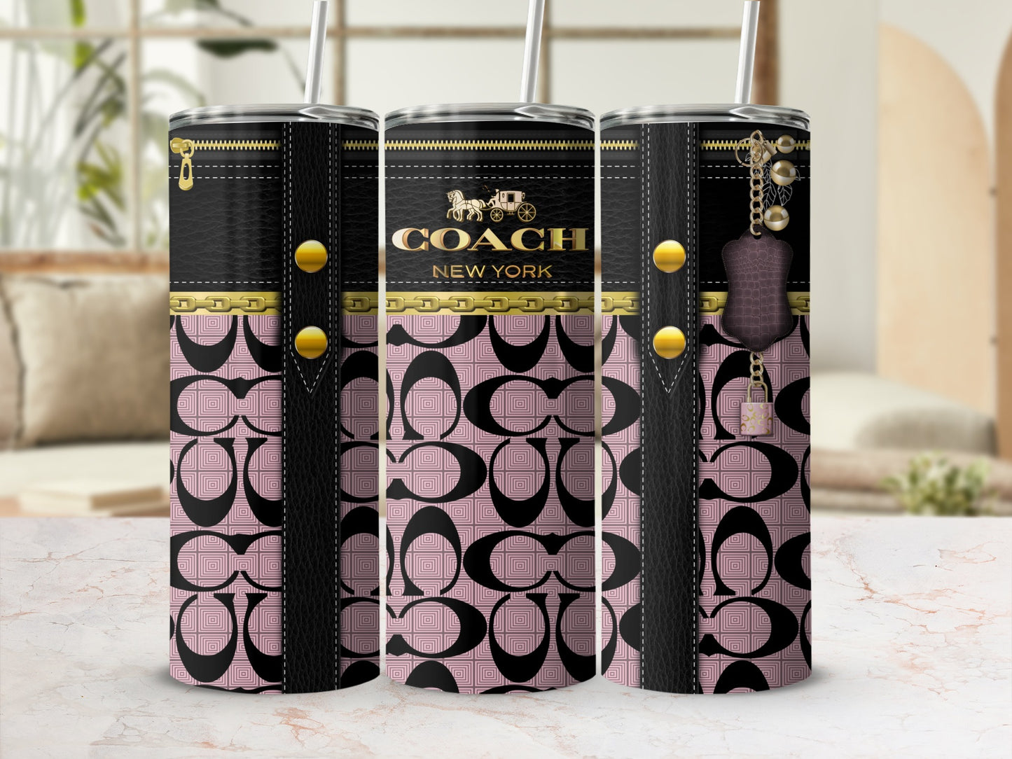 Stylish Coach New York Insulated Tumbler Cup Accessory
