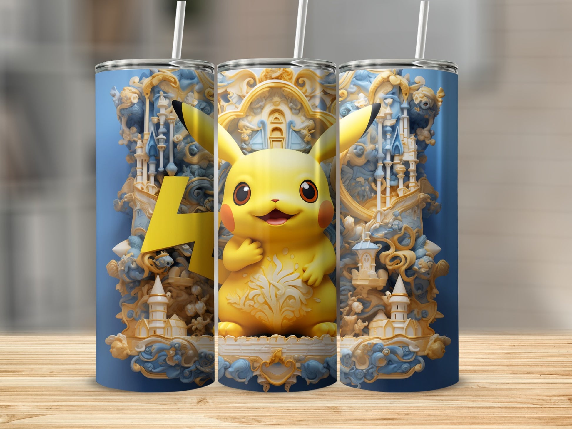 Adorable Yellow Character Design Stainless Steel Tumbler