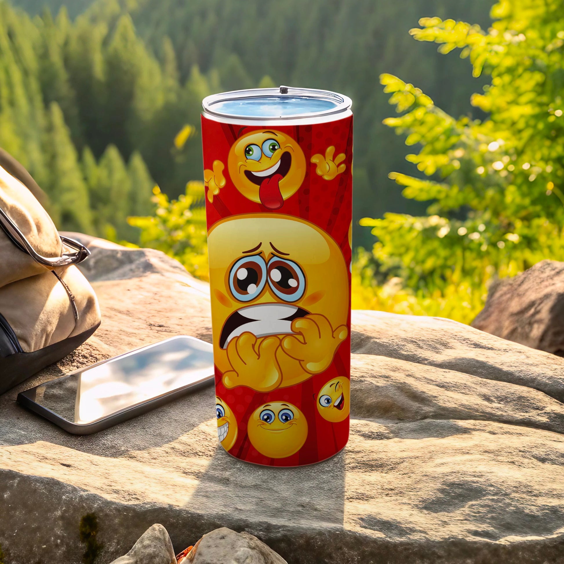 Colorful Emoji Printed Tumbler for Everyday Use