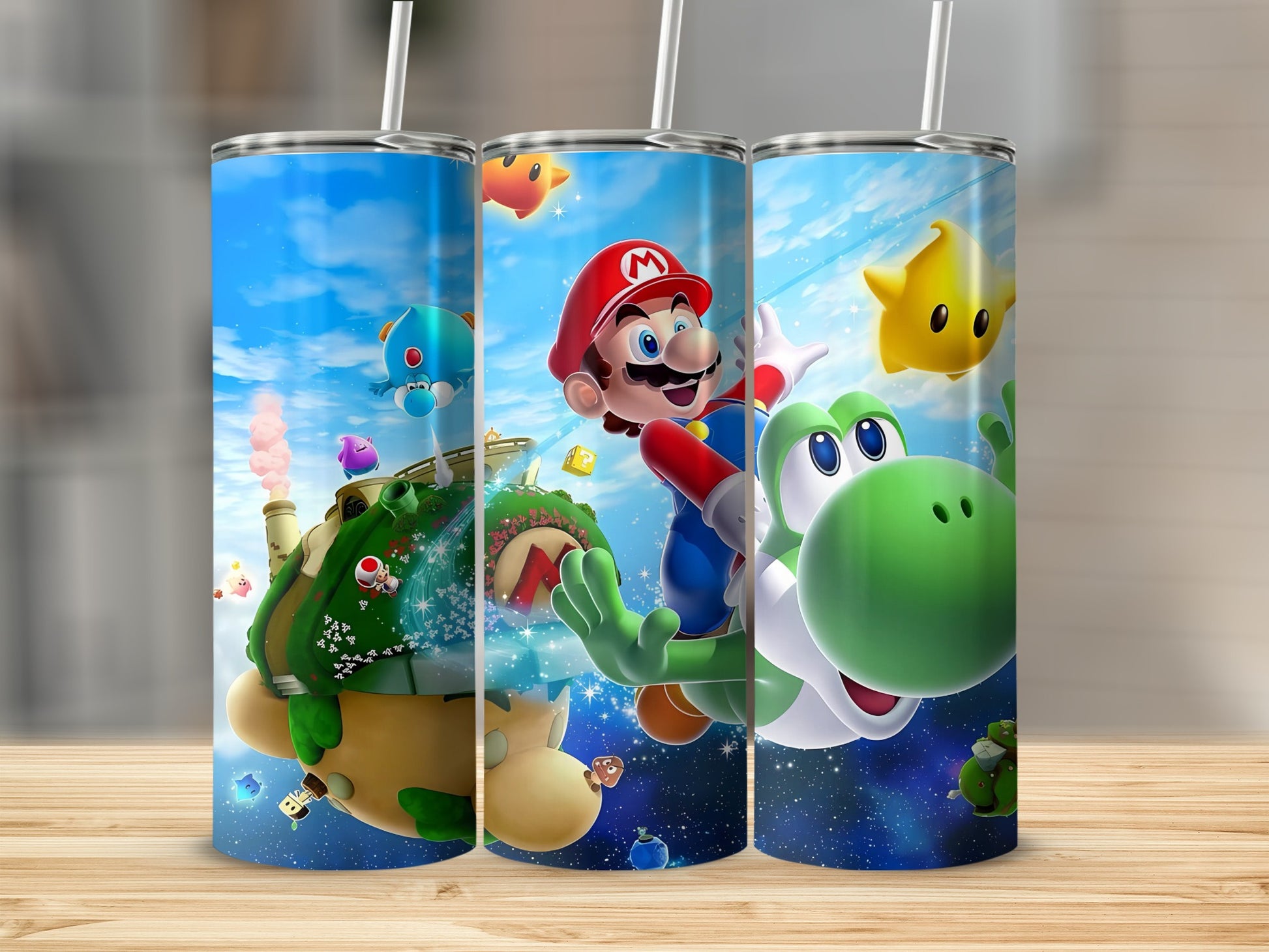 Vibrant Super Mario Adventure Design Tumbler