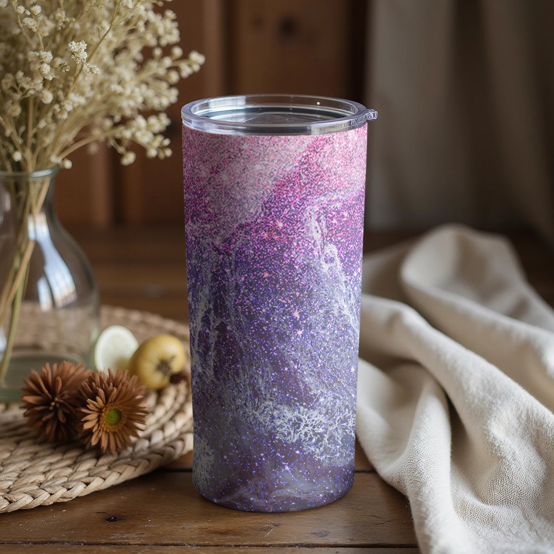 Abstract Purple Marble Design Tumbler Cup Product