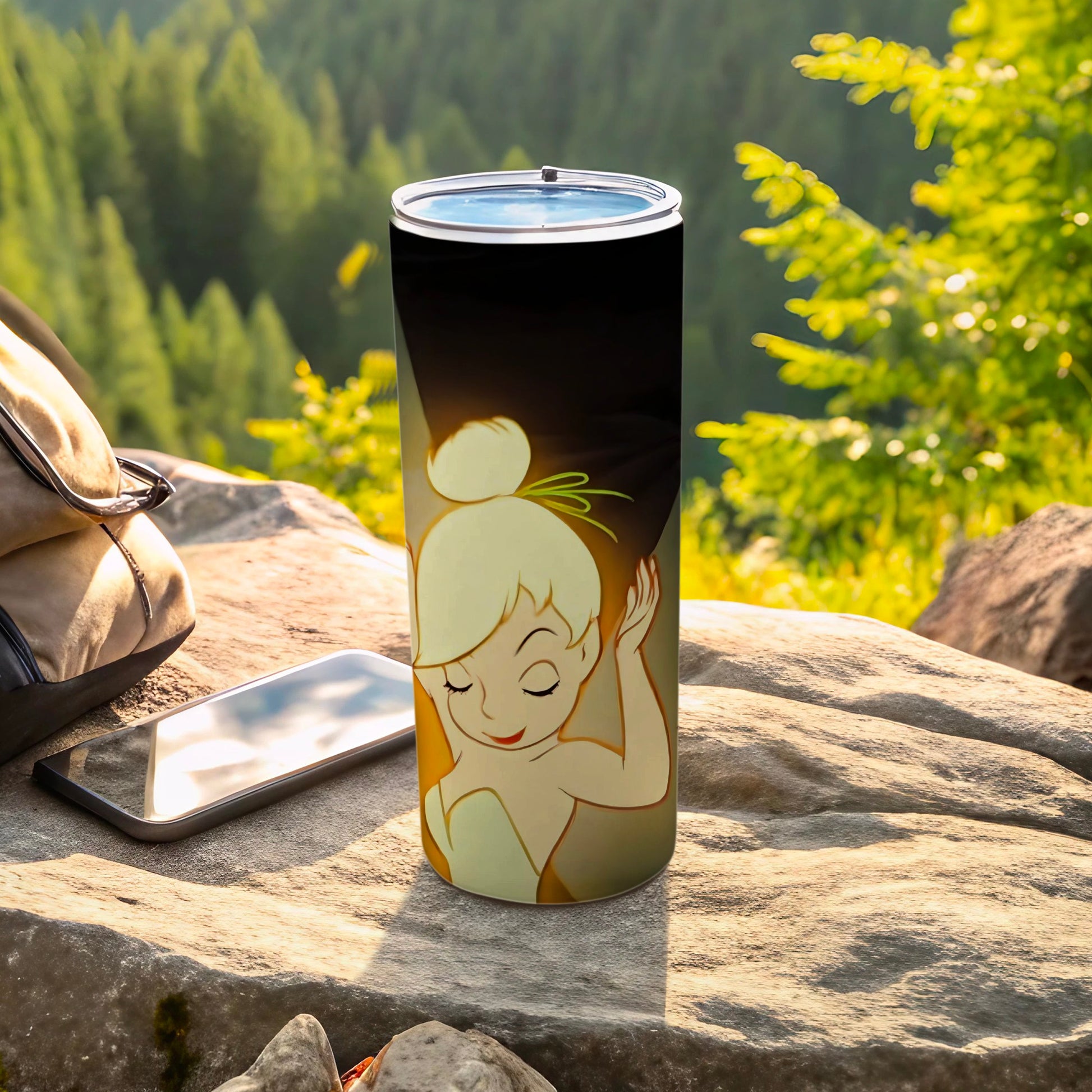 Tinkerbell Themed Stainless Steel Travel Tumbler