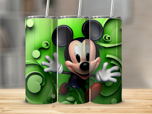 Mickey Mouse with Green Background Tumbler