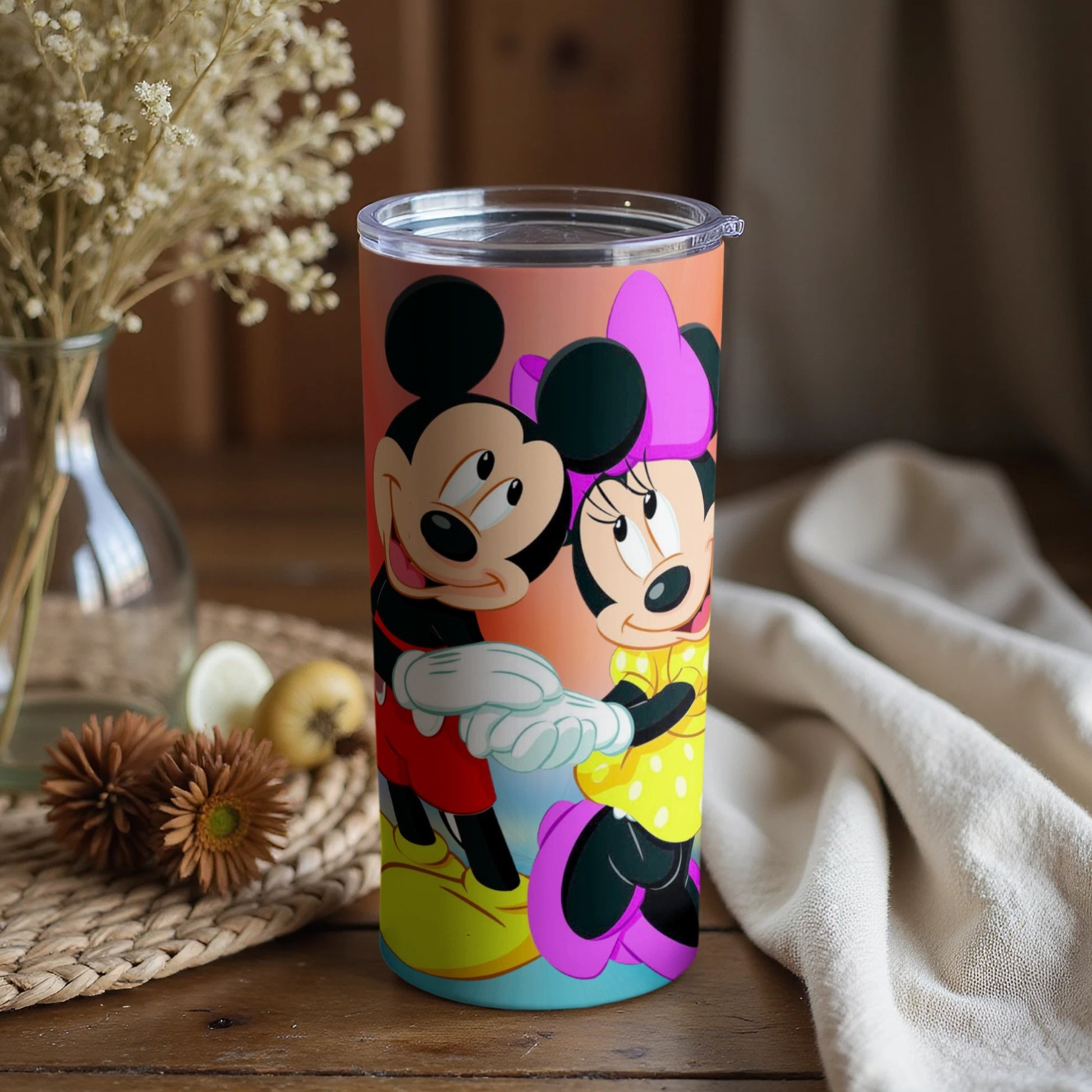 Mickey Mouse and Minnie Mouse Tumbler Design