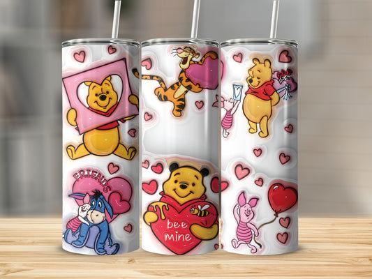 Winnie the Pooh Friends Love Themed Tumbler Cup