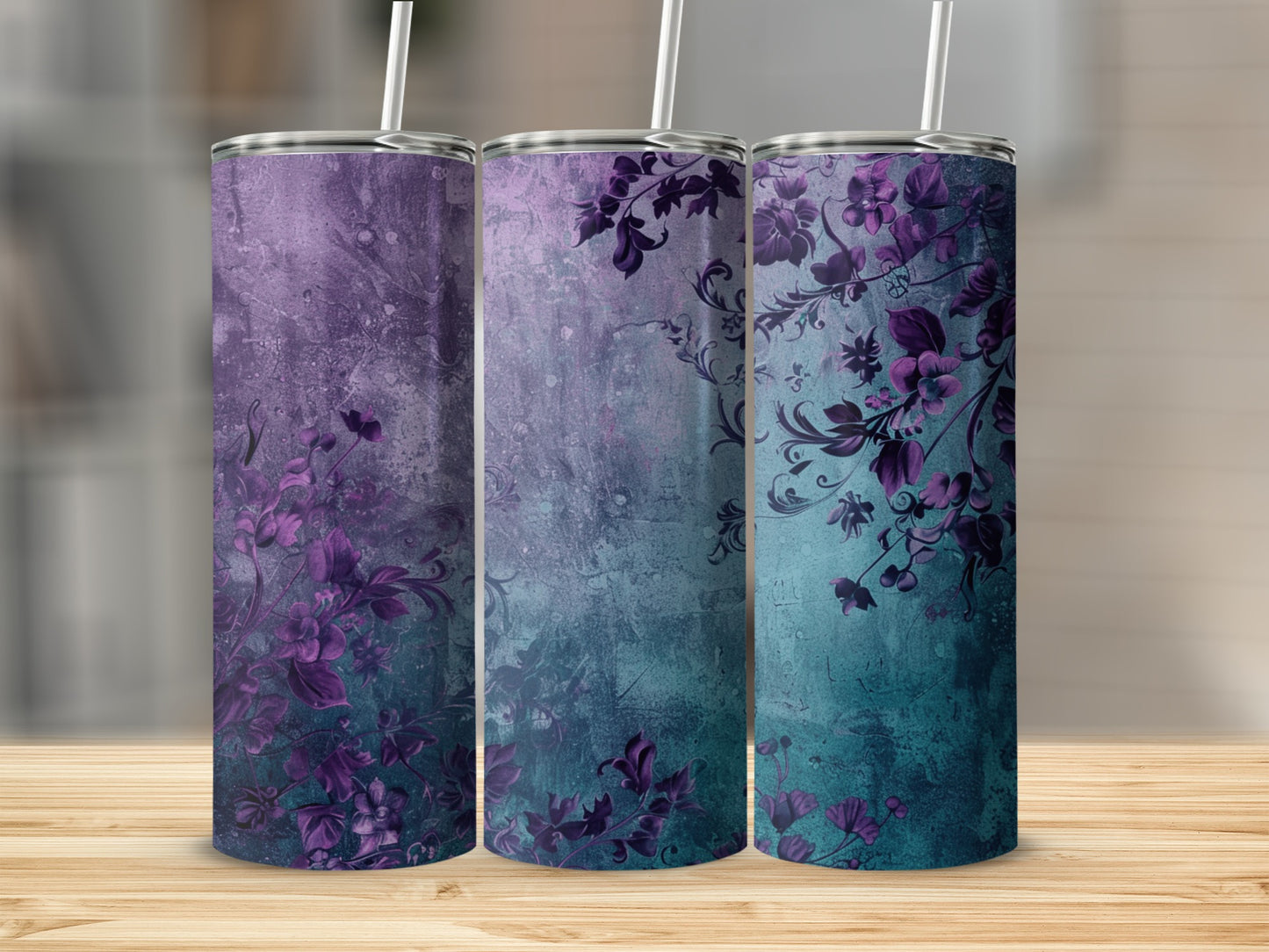 Floral and Elegant Design Insulated Tumbler Product