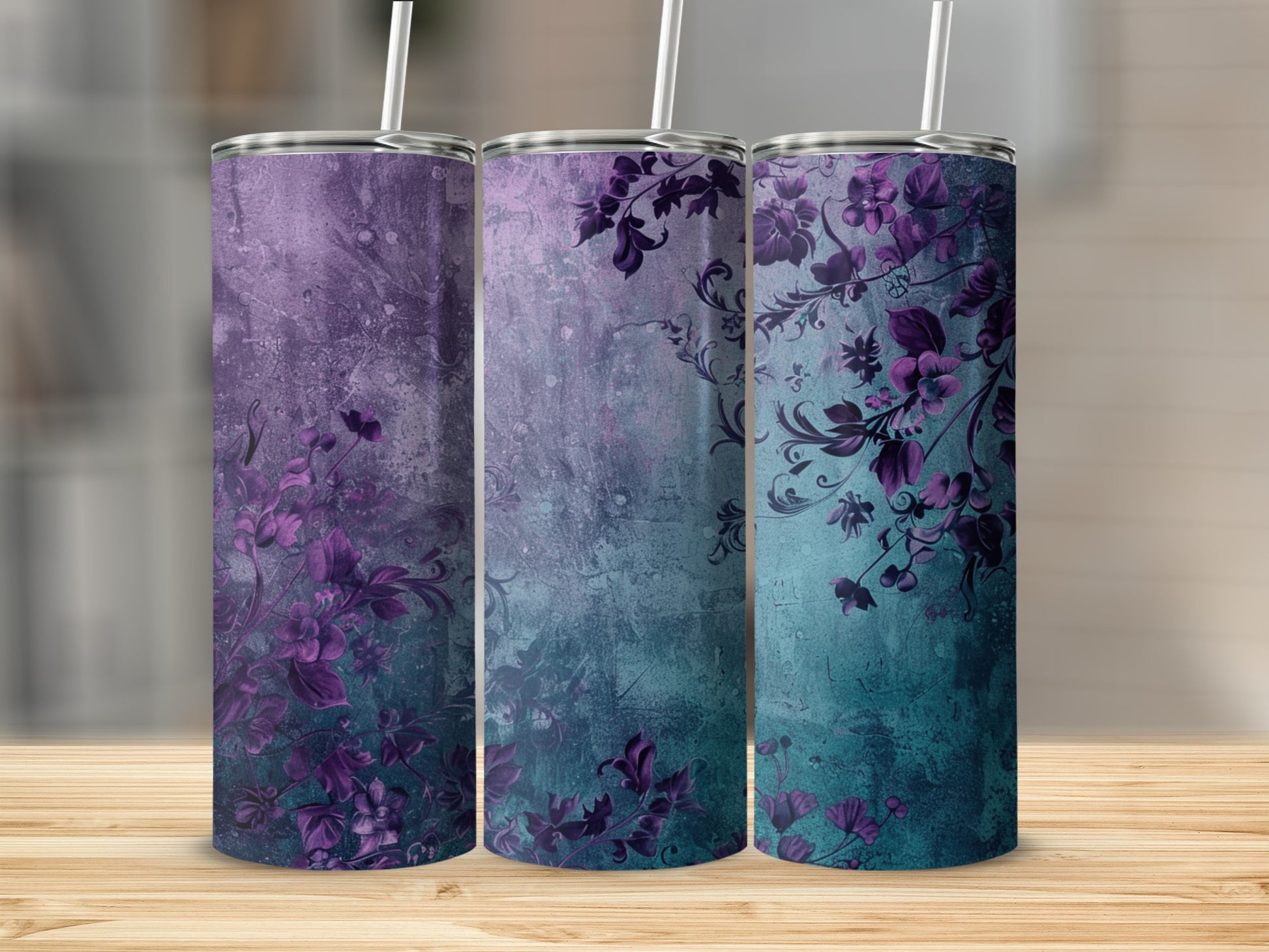 Floral and Elegant Design Insulated Tumbler Product