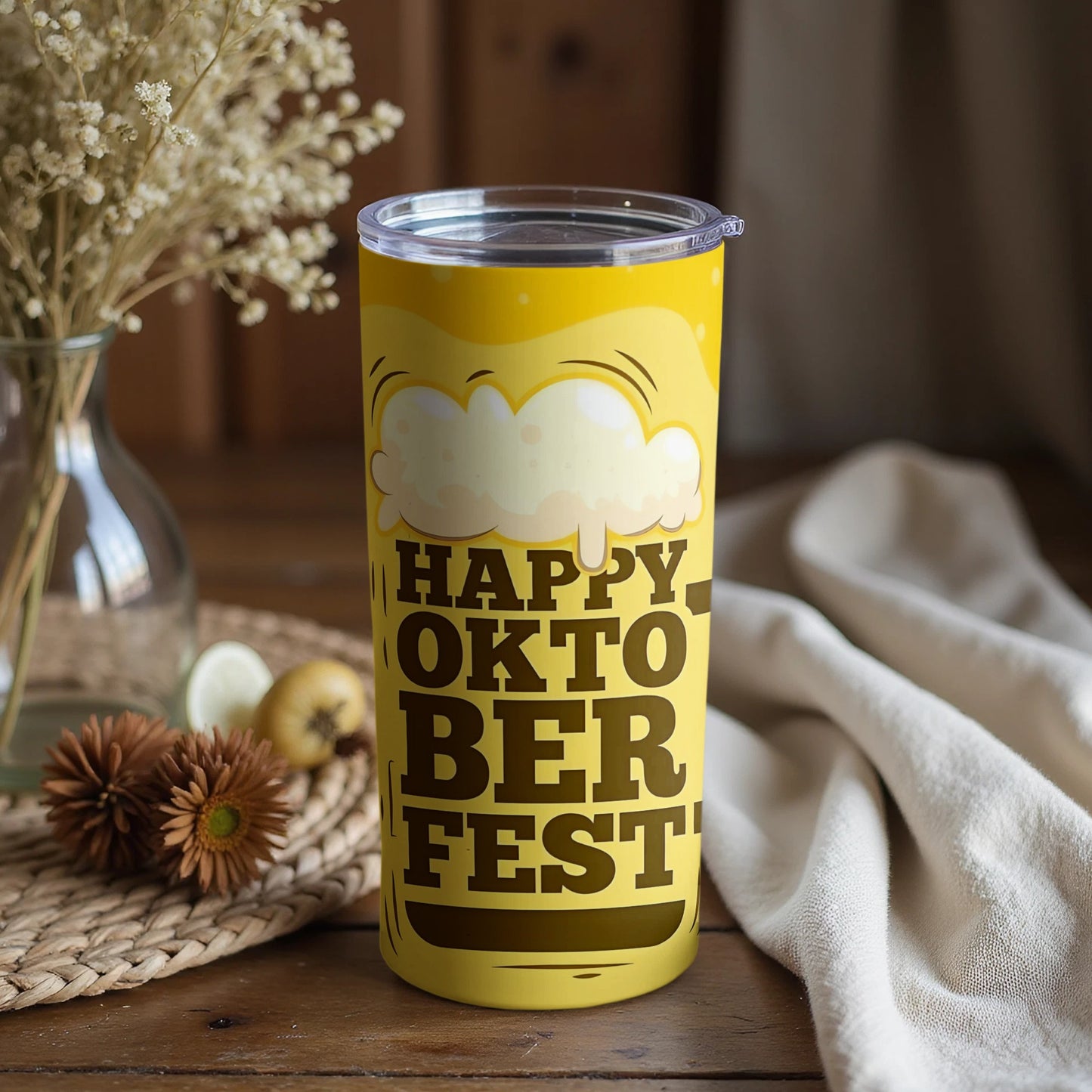 Festive Happy Oktoberfest Travel Cup for Beer Lovers