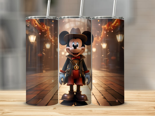 Mickey Mouse Cowboy Themed Travel Tumbler Product