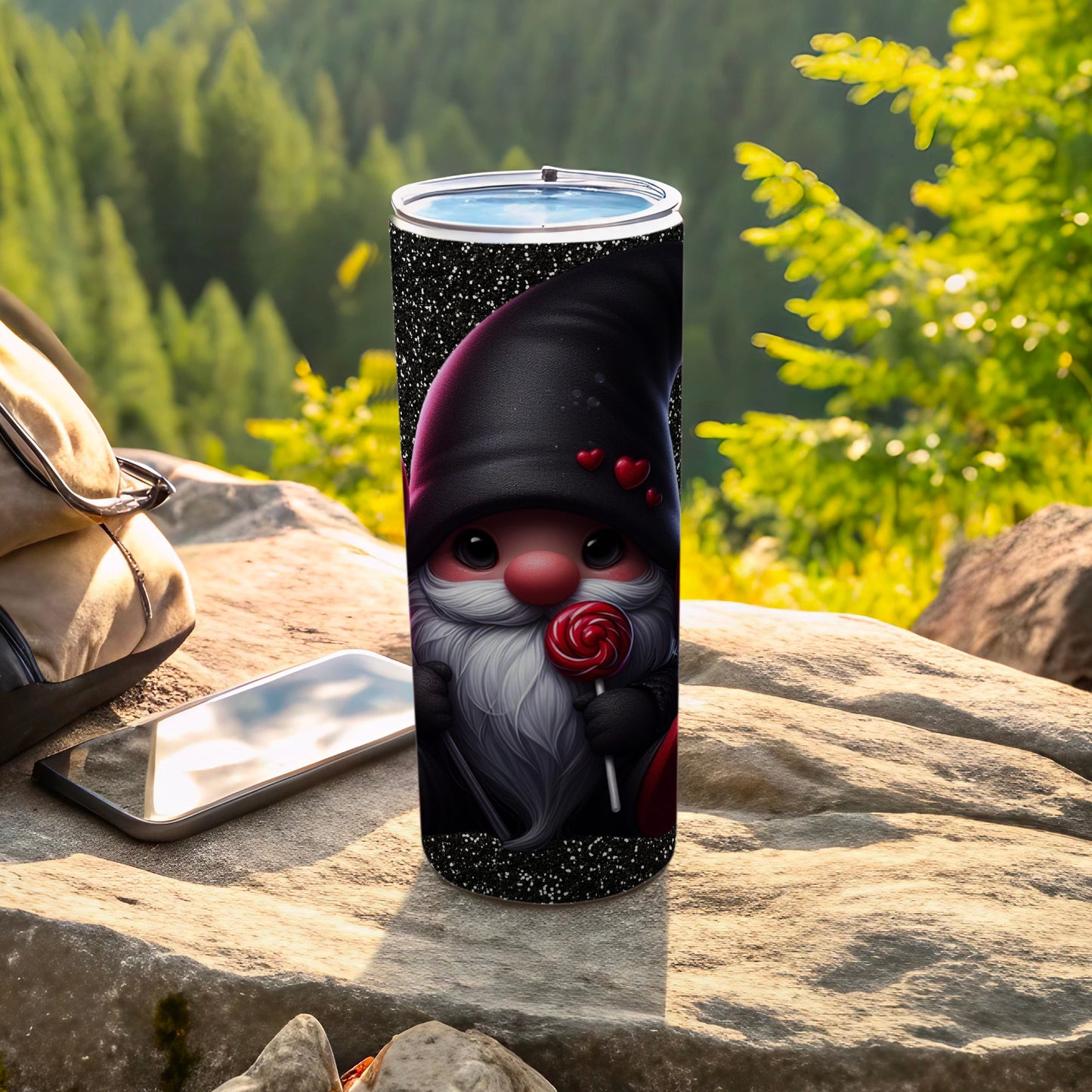 Cute Gnome with Lollipop Tumbler for Outdoor Adventures