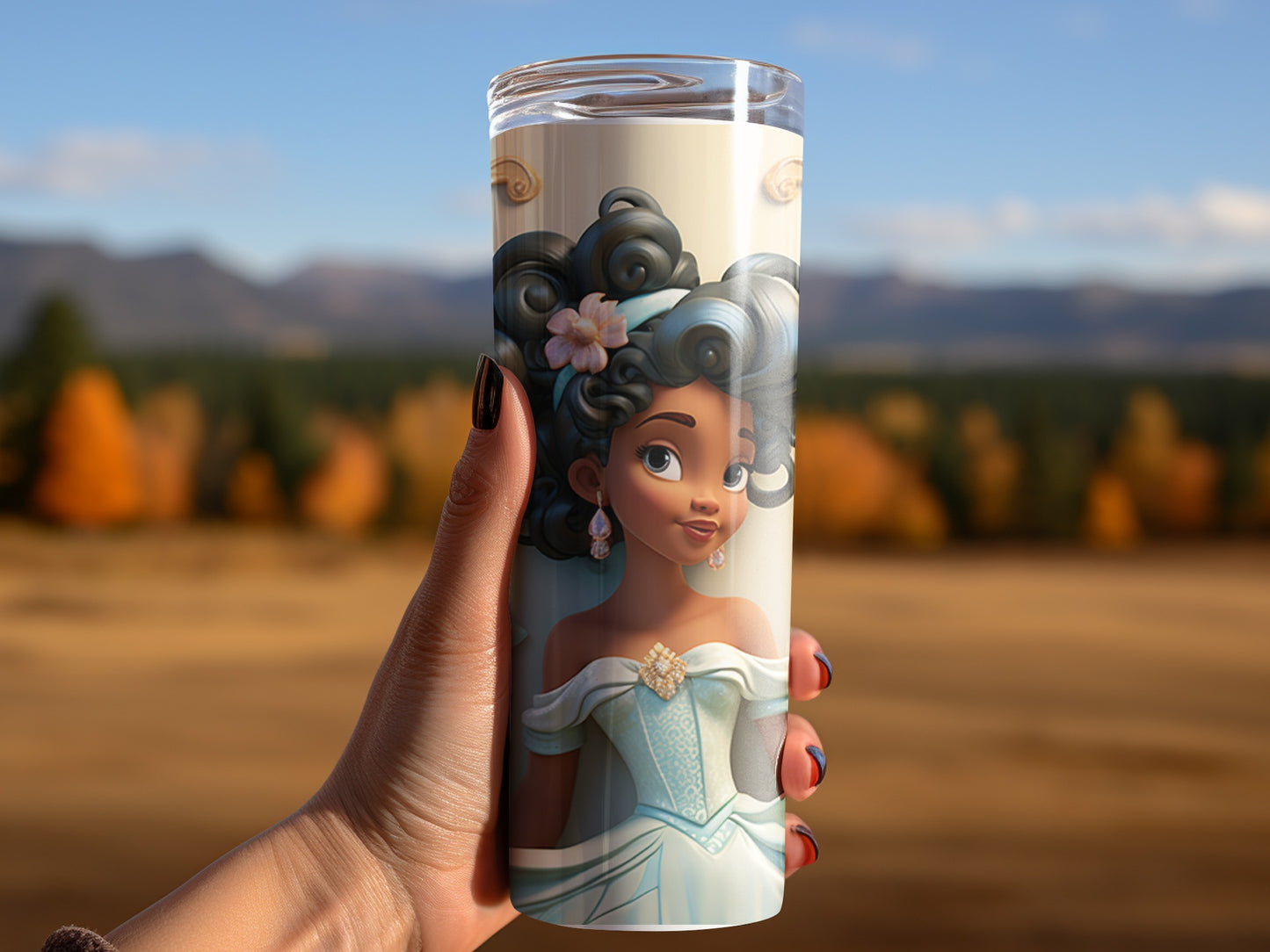 Beautiful Princess on Travel Tumbler for Coffee Mug