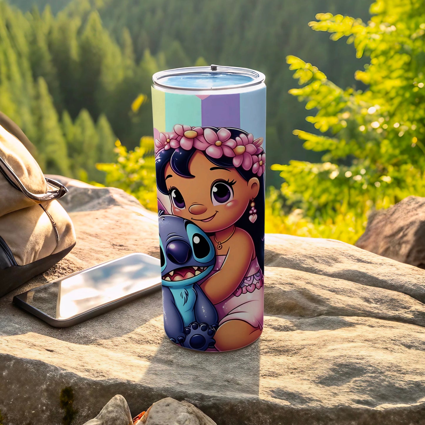 Adorable Lilo and Stitch Cartoon Design Tumbler