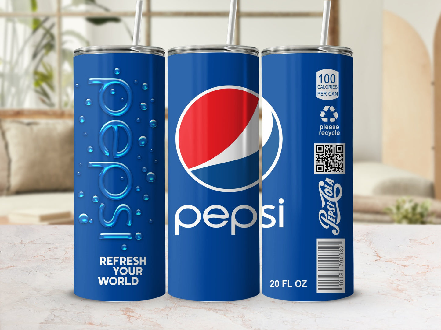 Pepsi Refresh Your World 20 FL OZ 100 CALORIES product type
